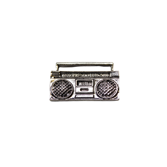 Silver BoomBox Pin