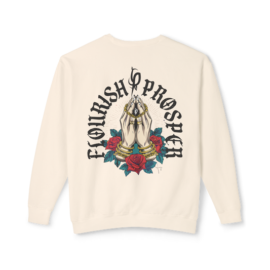 Flourish & Prosper Prayed for Roses Sweatshirt (Off-White)