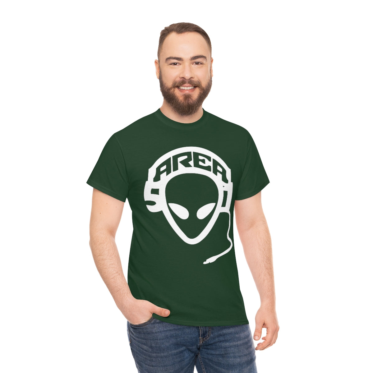 Area 51 Hip Hop Crew Logo Forest Green T Shirt