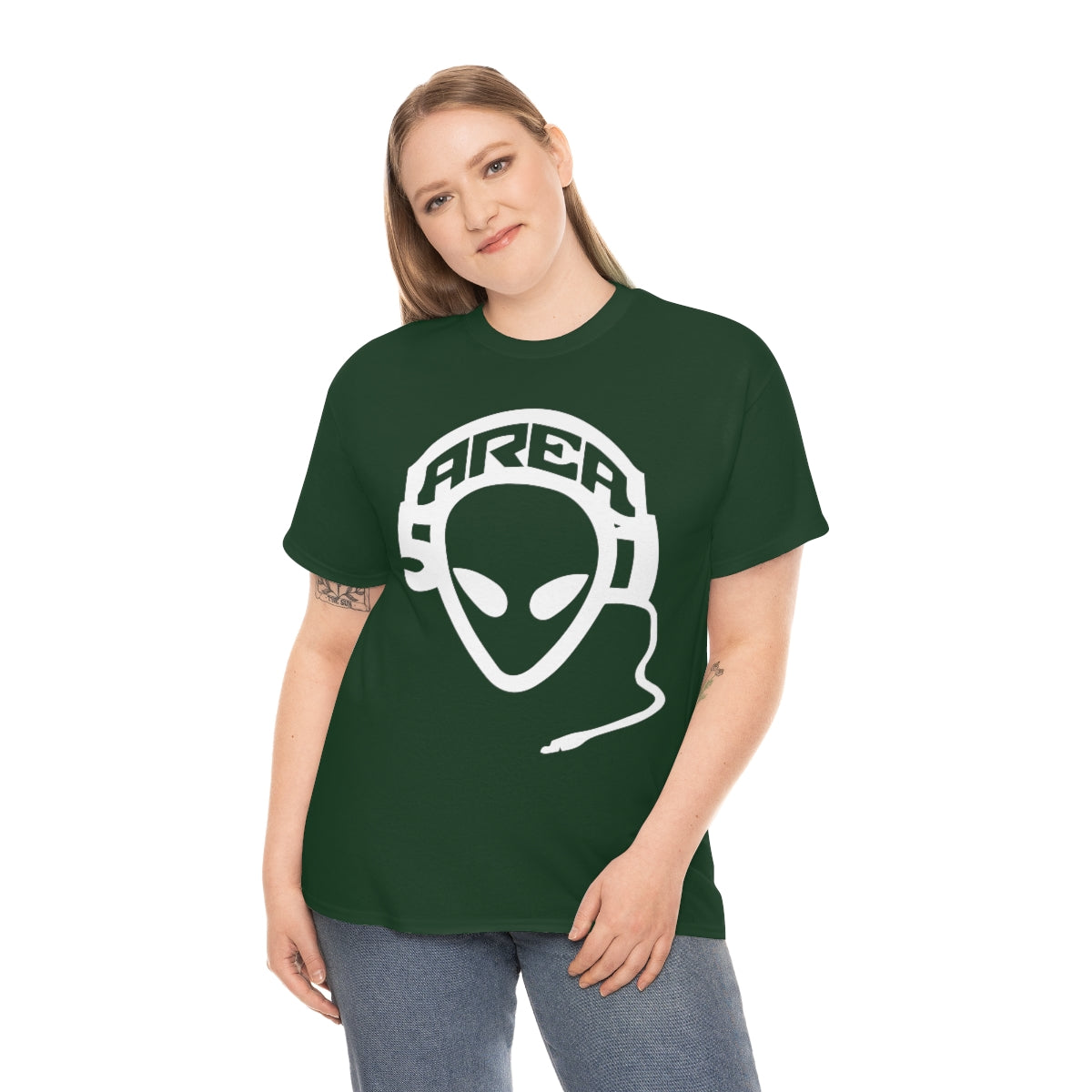 Area 51 Hip Hop Crew Logo Forest Green T Shirt