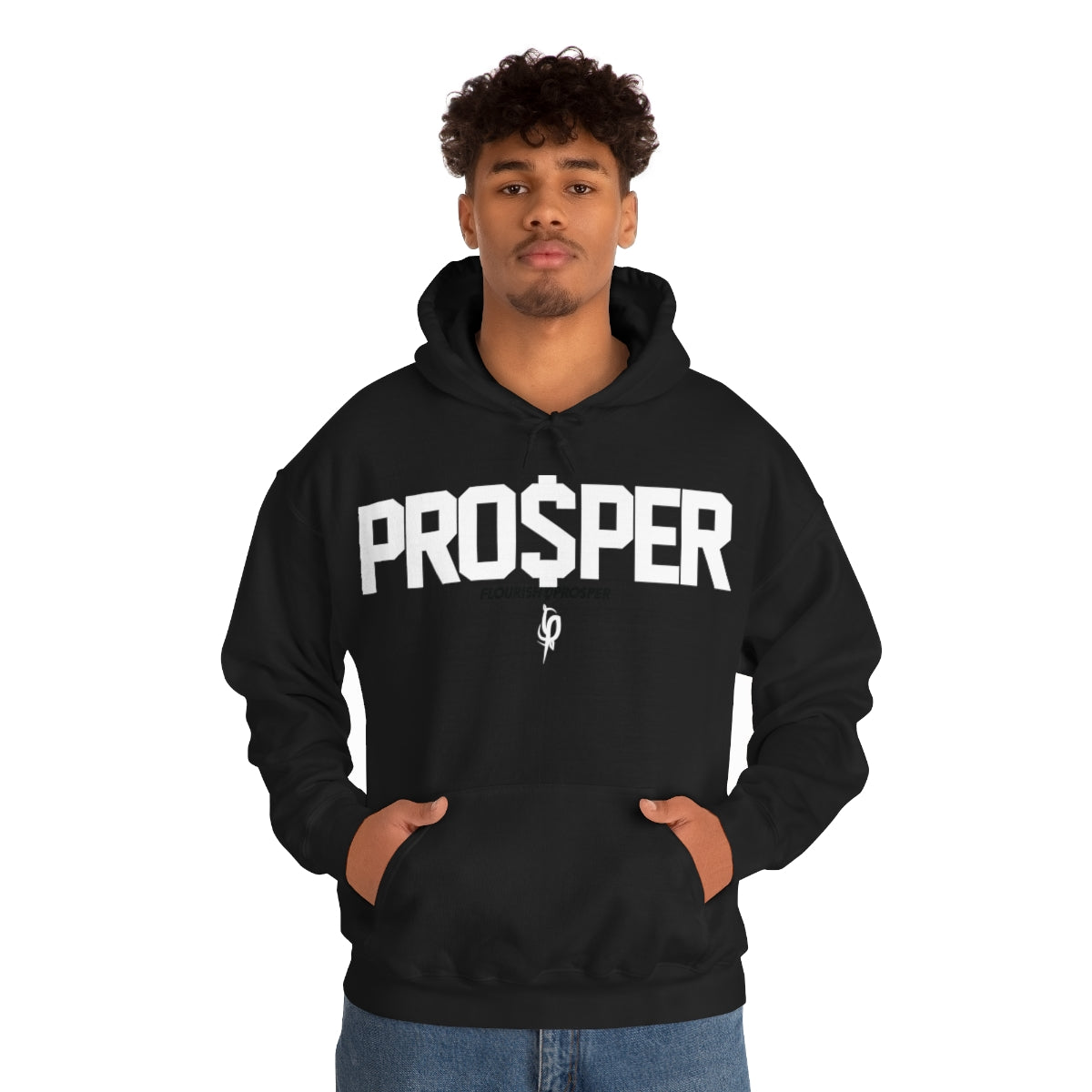 Promo PRO$PER Black Hoodie by Flourish$Prosper (White Lettering)