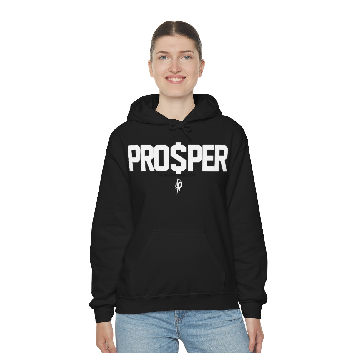 Promo PRO$PER Black Hoodie by Flourish$Prosper (White Lettering)