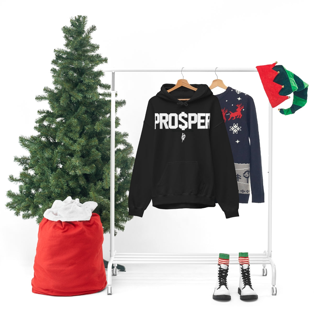 Promo PRO$PER Black Hoodie by Flourish$Prosper (White Lettering)