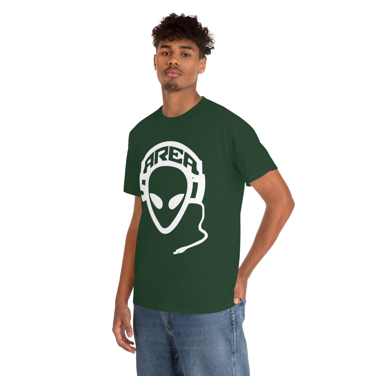 Area 51 Hip Hop Crew Logo Forest Green T Shirt
