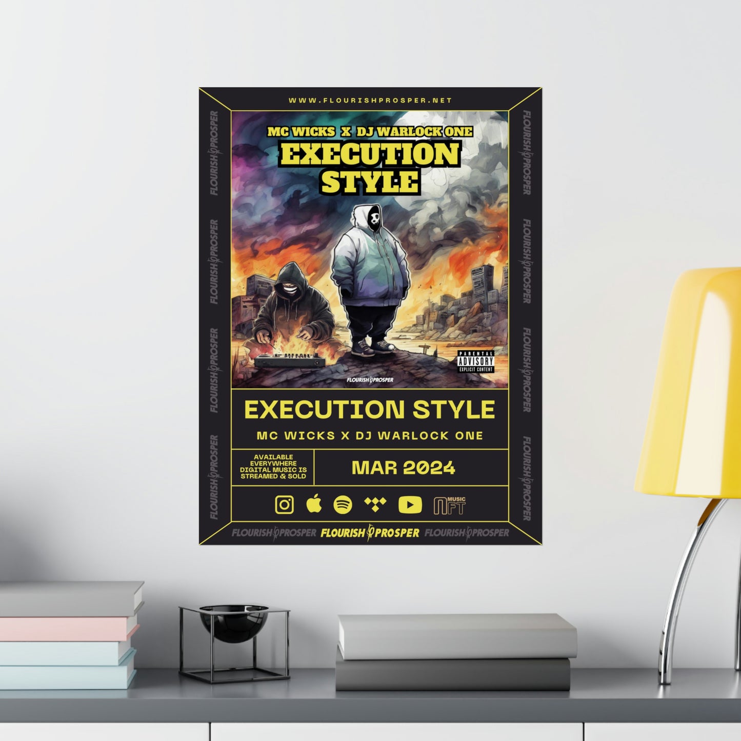 MC Wicks & DJ Warlock One "Execution Style" Matte Vertical Posters