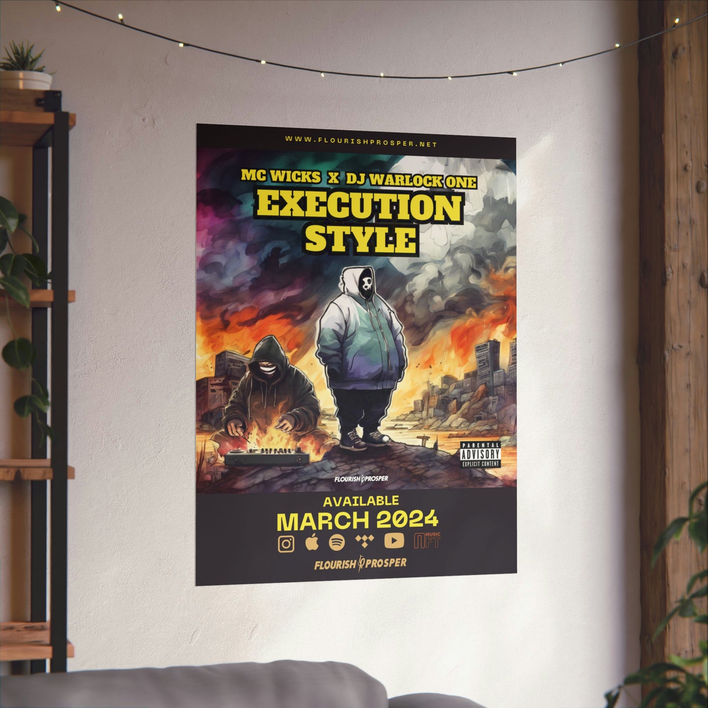 MC Wicks & DJ Warlock One "Execution Style" Matte Vertical Posters