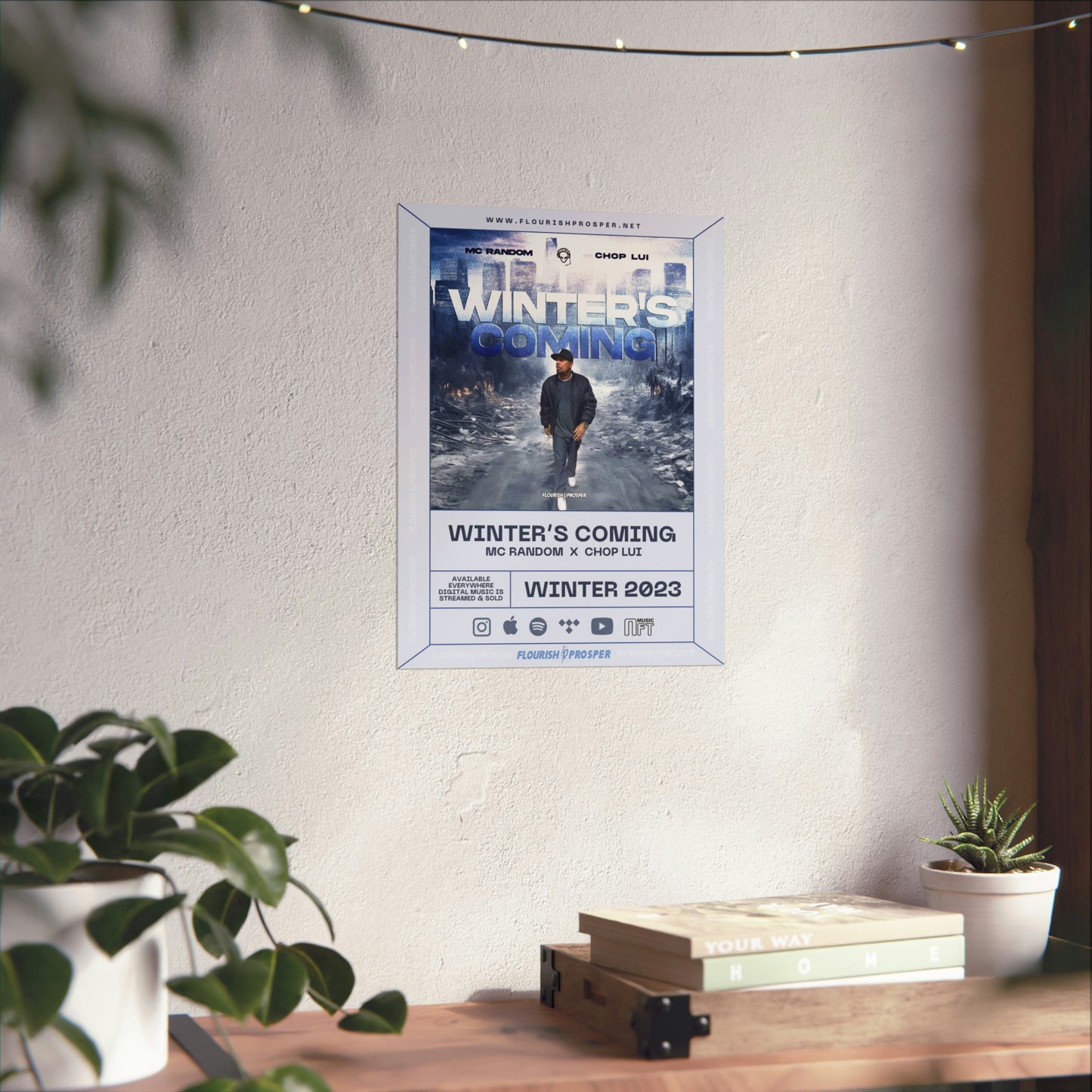 MC Random & Chop Lui "Winter's Coming" Matte Vertical Posters