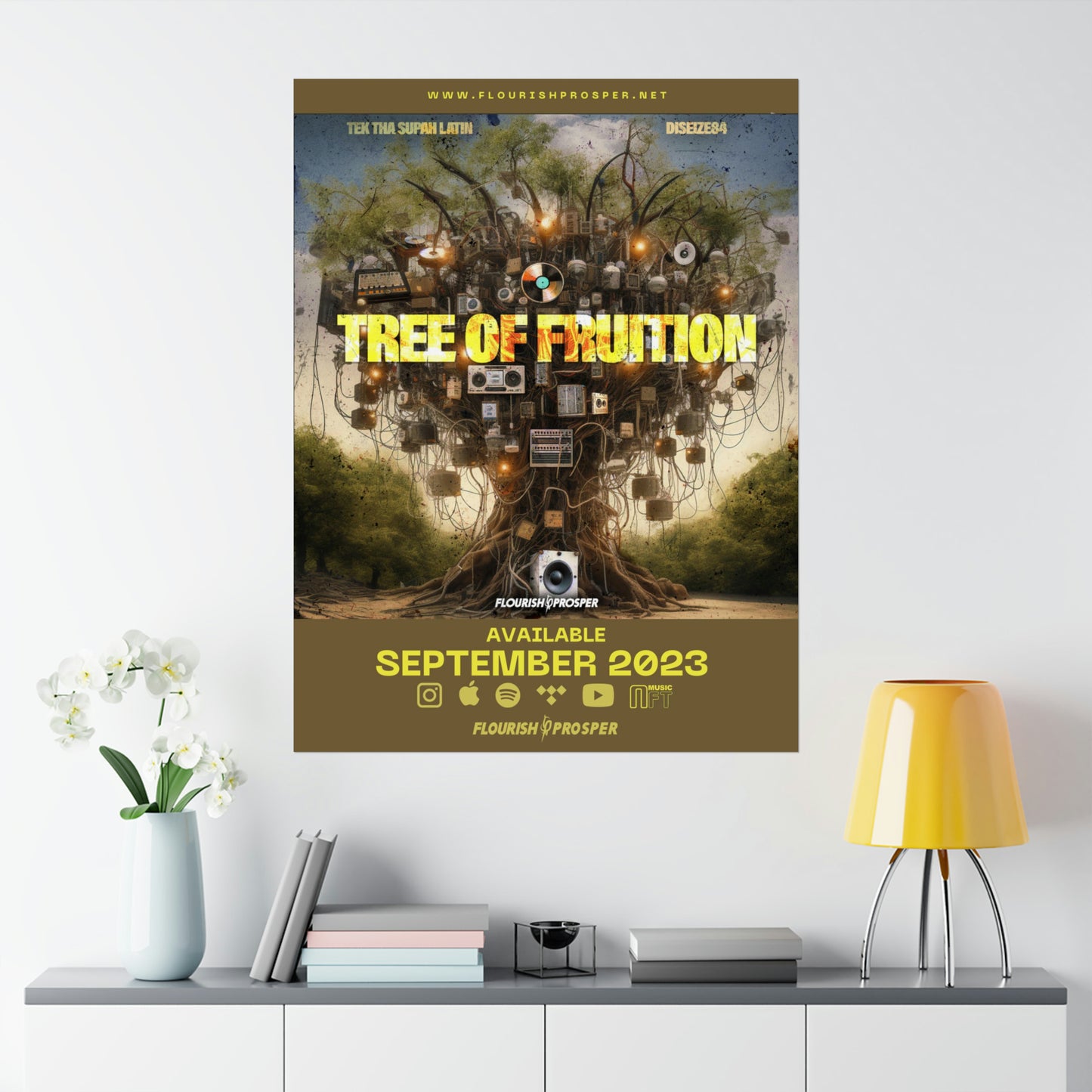 Tek Tha Supah LAtin & Diseize84 "Tree of Fruition" Matte Vertical Posters
