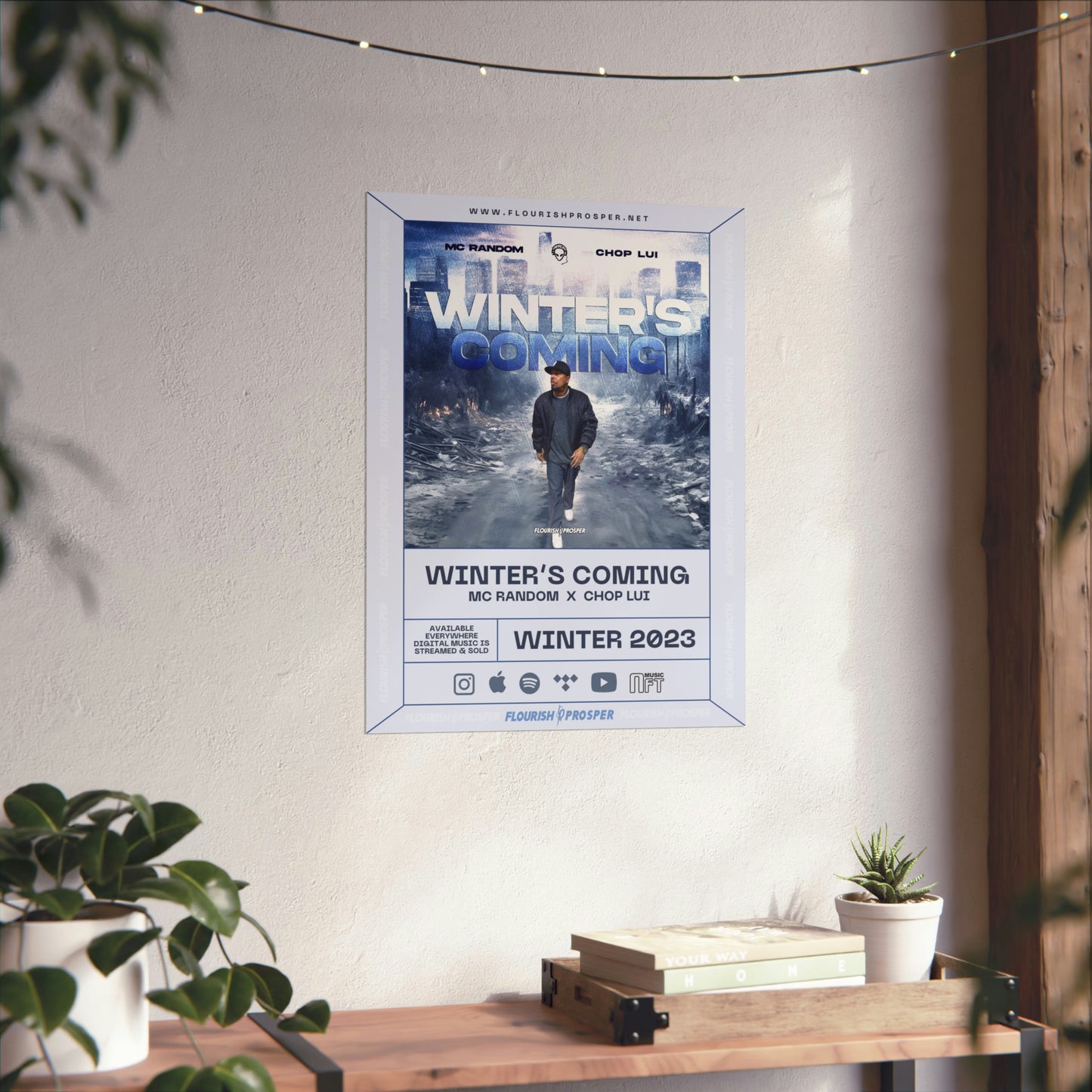 MC Random & Chop Lui "Winter's Coming" Matte Vertical Posters