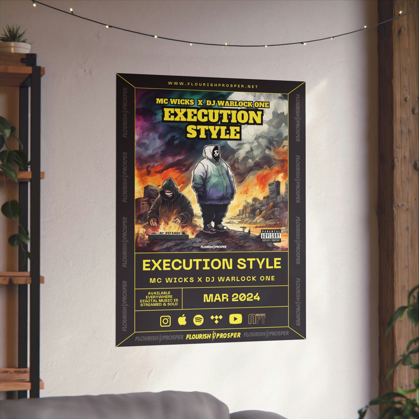 MC Wicks & DJ Warlock One "Execution Style" Matte Vertical Posters