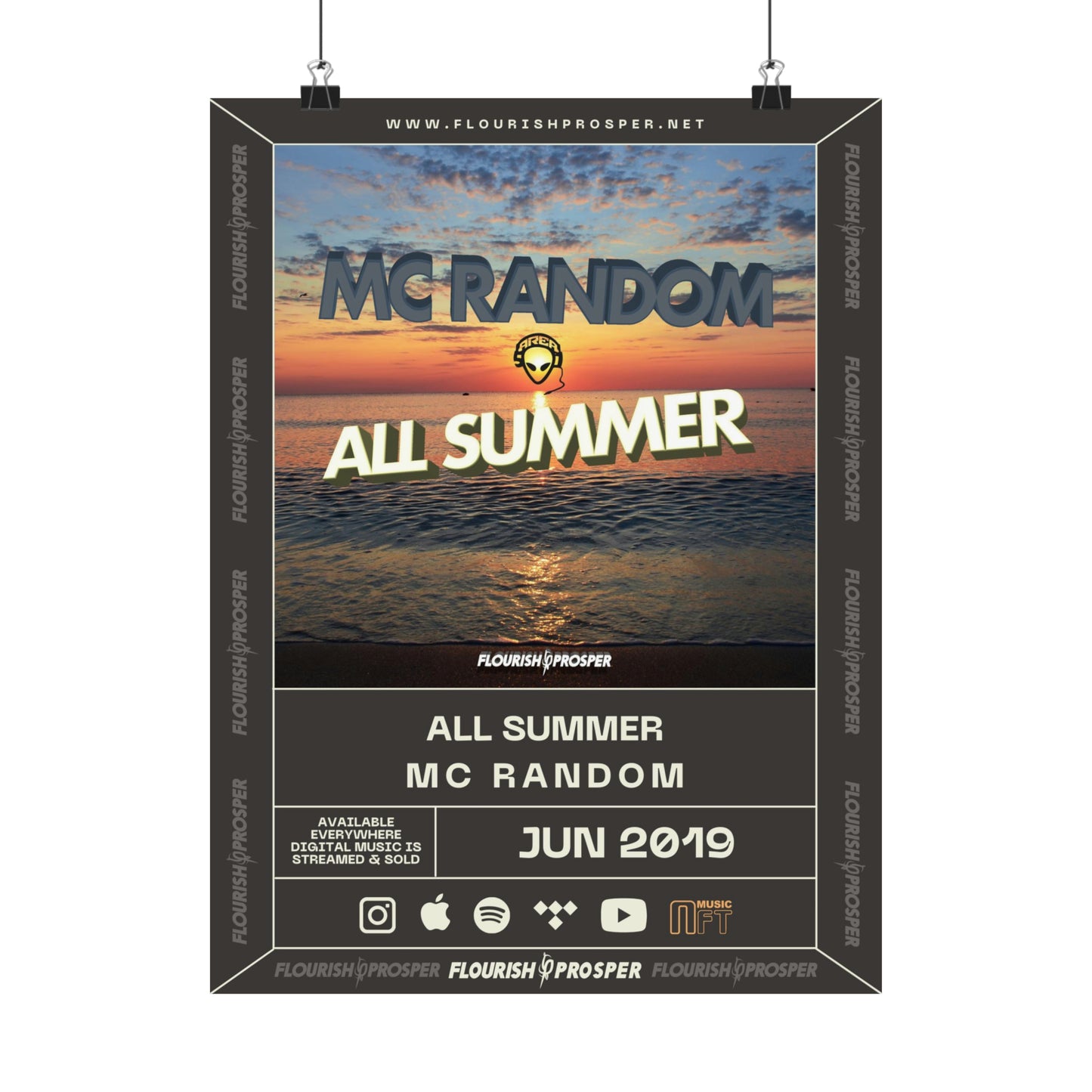 MC Random "All Summer" Matte Vertical Posters