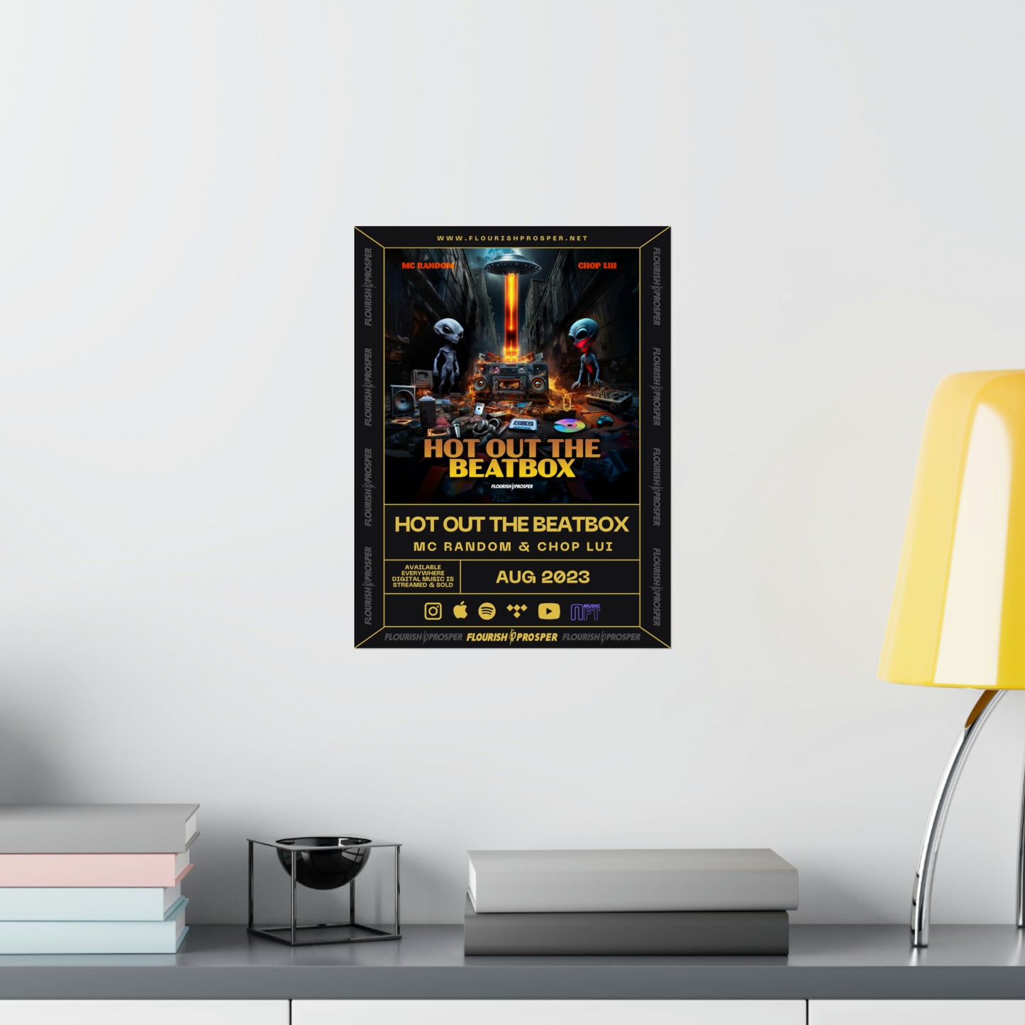 MC Random & Chop Lui "Hot Out the Beatbox" Matte Vertical Posters