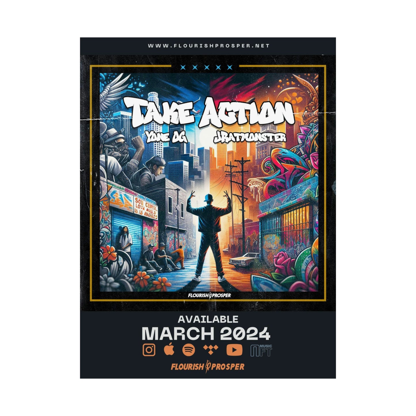 Yone OG & JratMonster "Take Action" Matte Vertical Posters