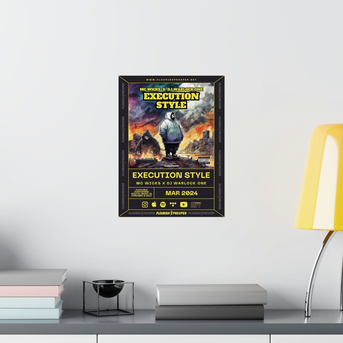 MC Wicks & DJ Warlock One "Execution Style" Matte Vertical Posters