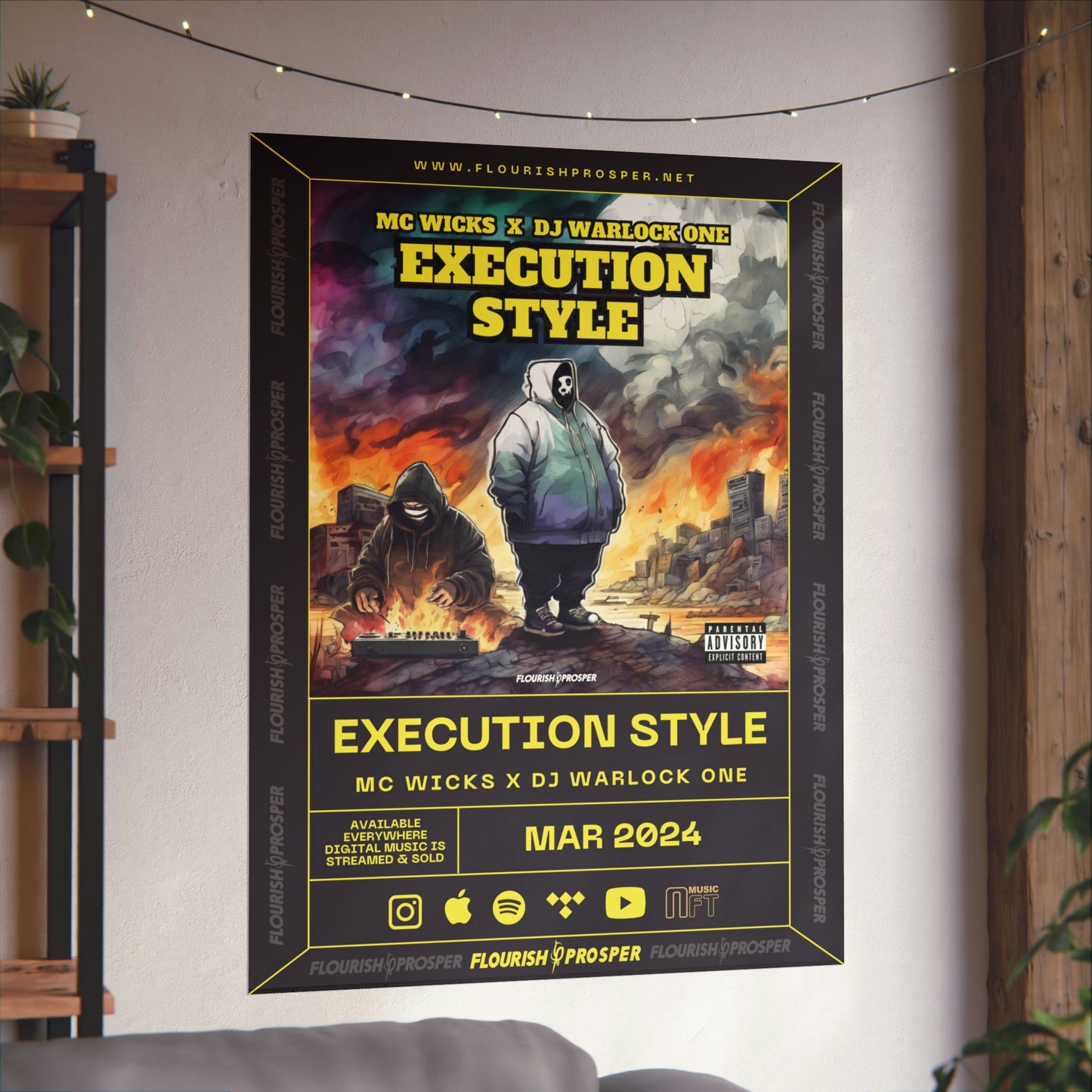 MC Wicks & DJ Warlock One "Execution Style" Matte Vertical Posters