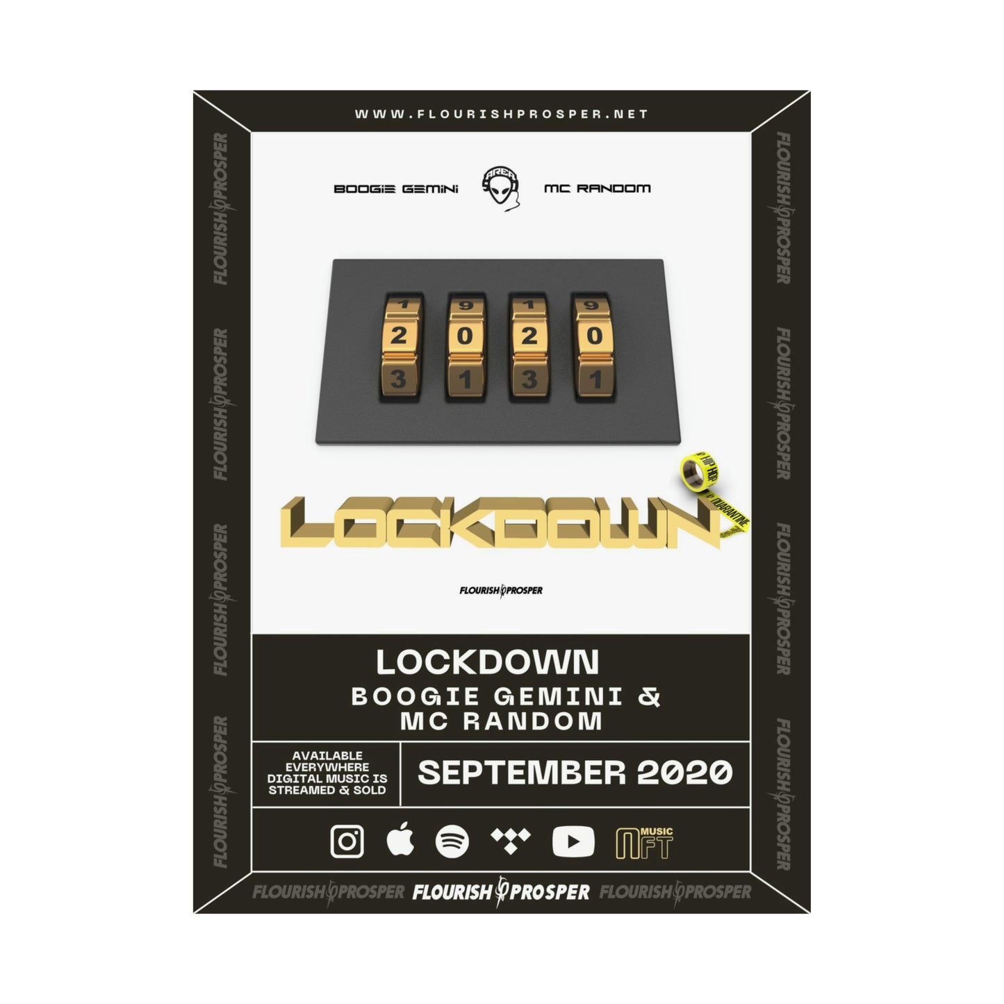 Boogie Gemini & MC Random "Hip Hop Quarantine: LockDown" Matte Vertical Posters