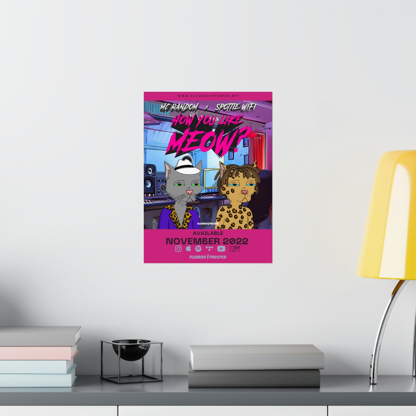 MC Random, Gutter Cat Gang, and Spottie WiFi "How You Like Meow? (Remix)" Matte Vertical Posters