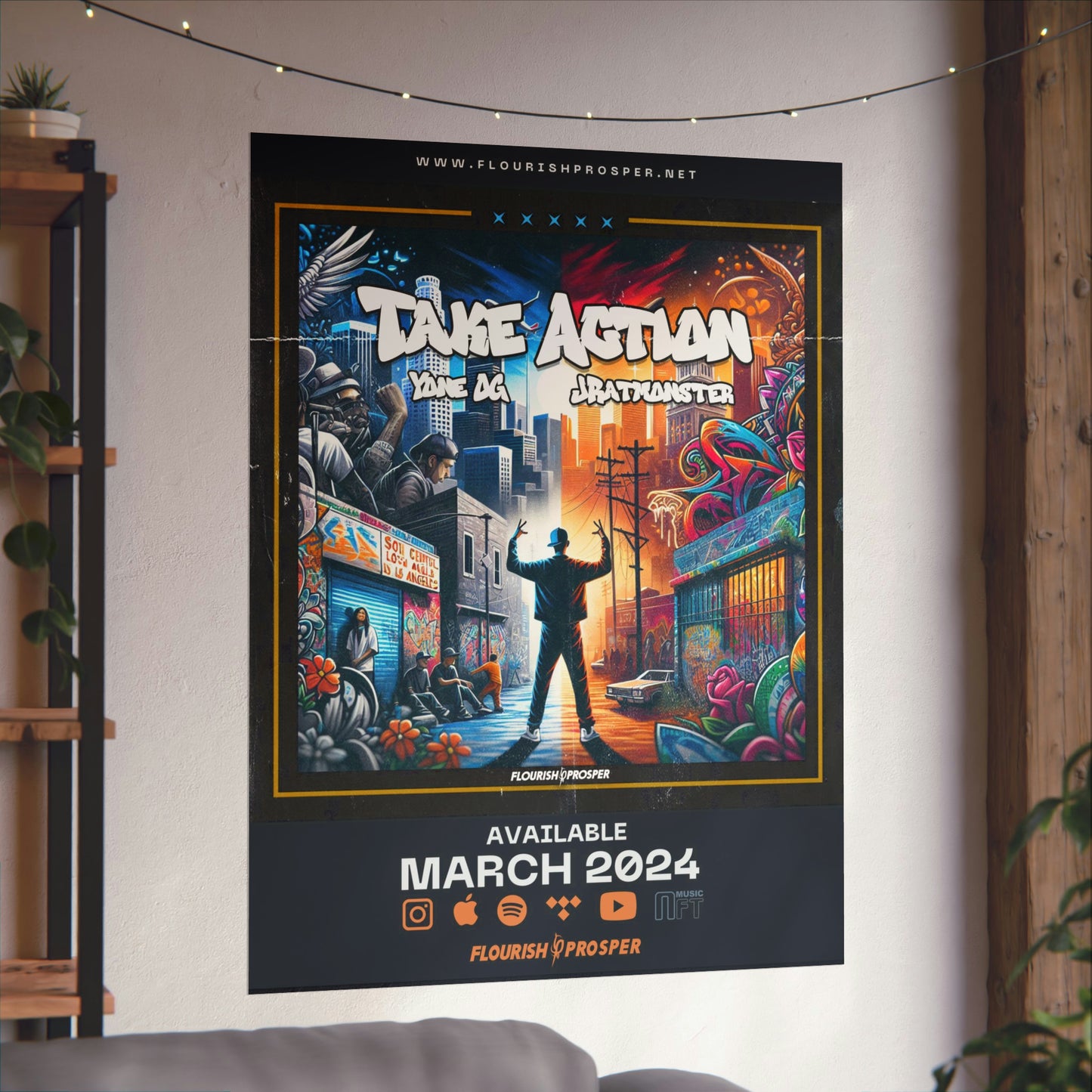 Yone OG & JratMonster "Take Action" Matte Vertical Posters