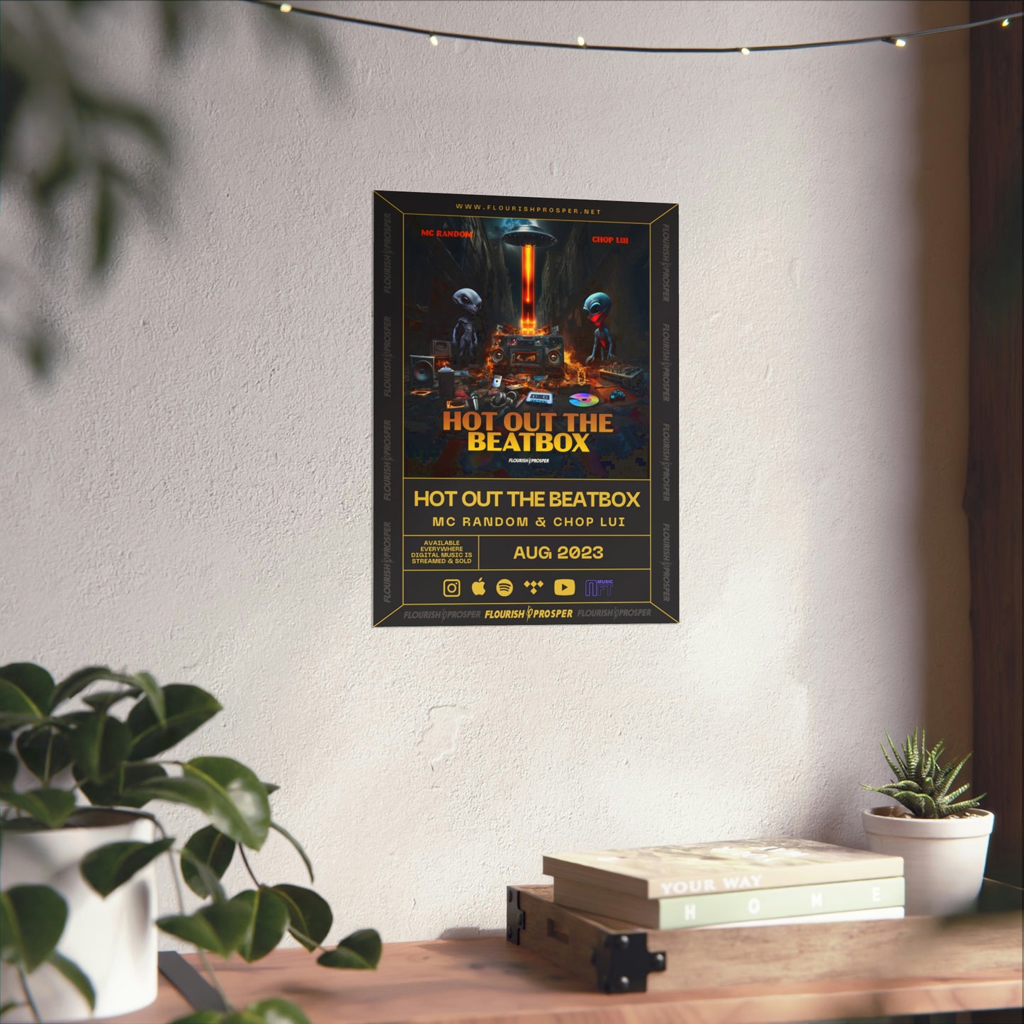 MC Random & Chop Lui "Hot Out the Beatbox" Matte Vertical Posters