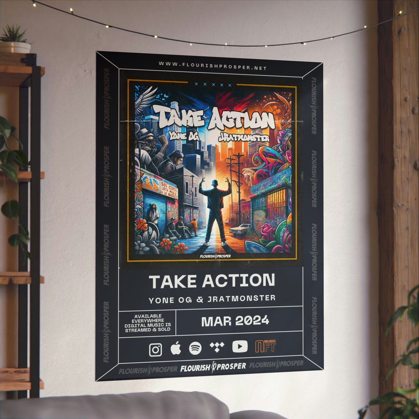 Yone OG & JratMonster "Take Action" Matte Vertical Posters