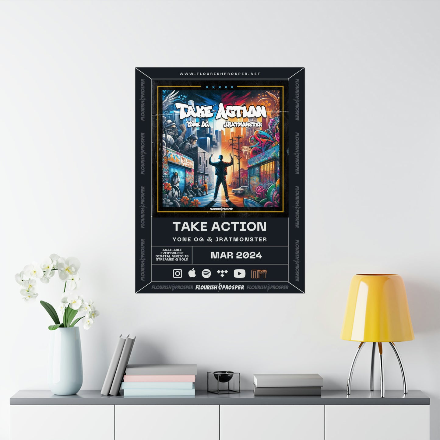 Yone OG & JratMonster "Take Action" Matte Vertical Posters