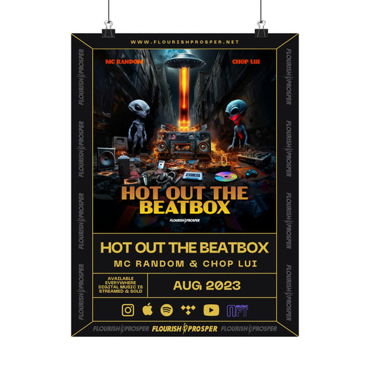 MC Random & Chop Lui "Hot Out the Beatbox" Matte Vertical Posters