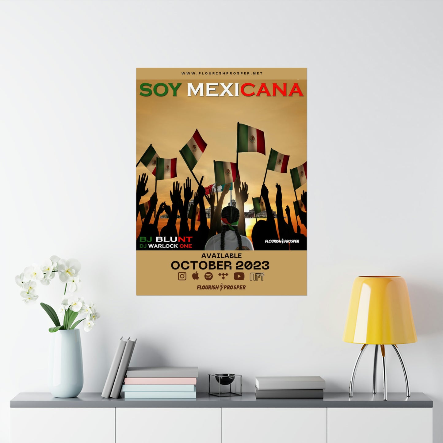 BJ Blunt & DJ Warlock One "Soy Mexicana" Matte Vertical Posters