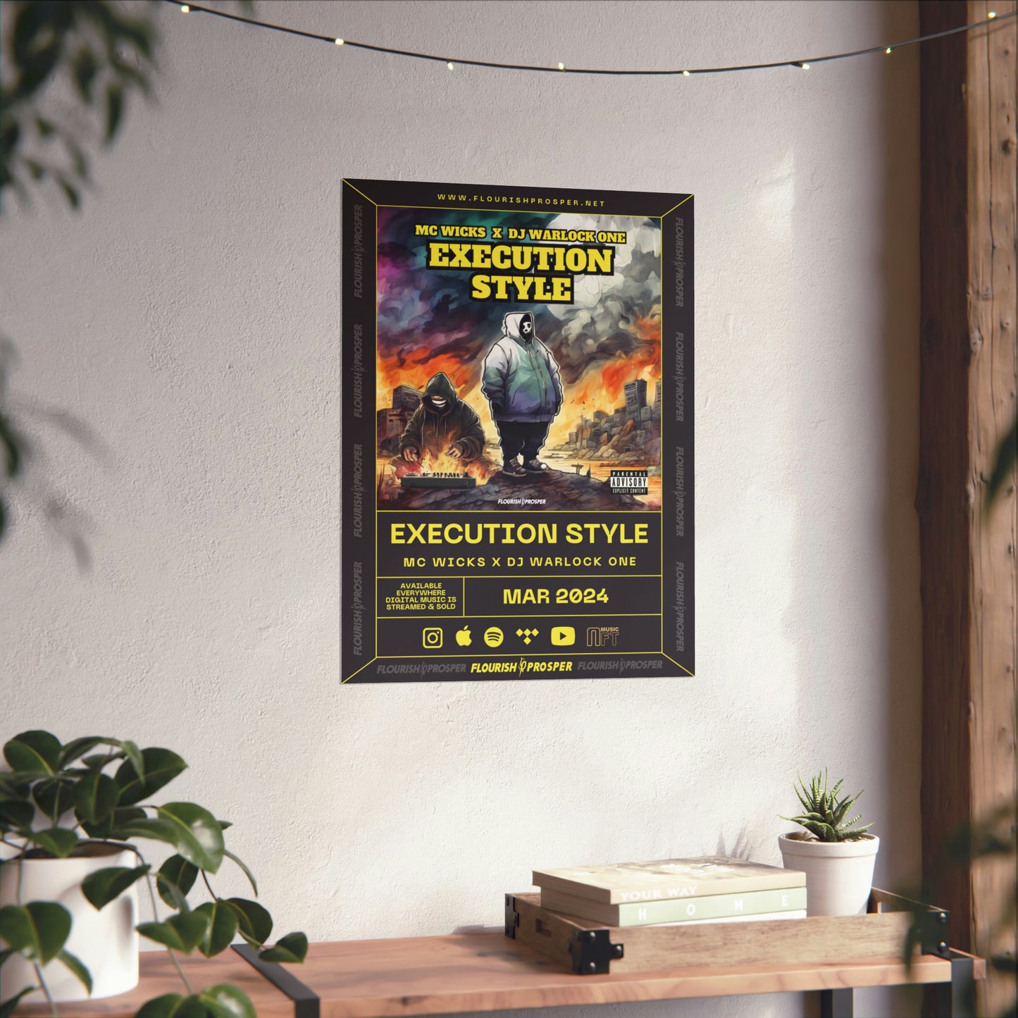 MC Wicks & DJ Warlock One "Execution Style" Matte Vertical Posters