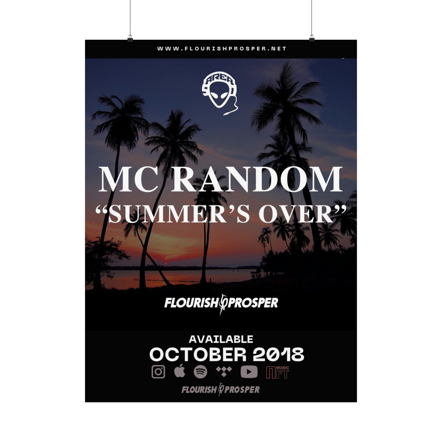 MC Random "Summer's Over" Matte Vertical Posters