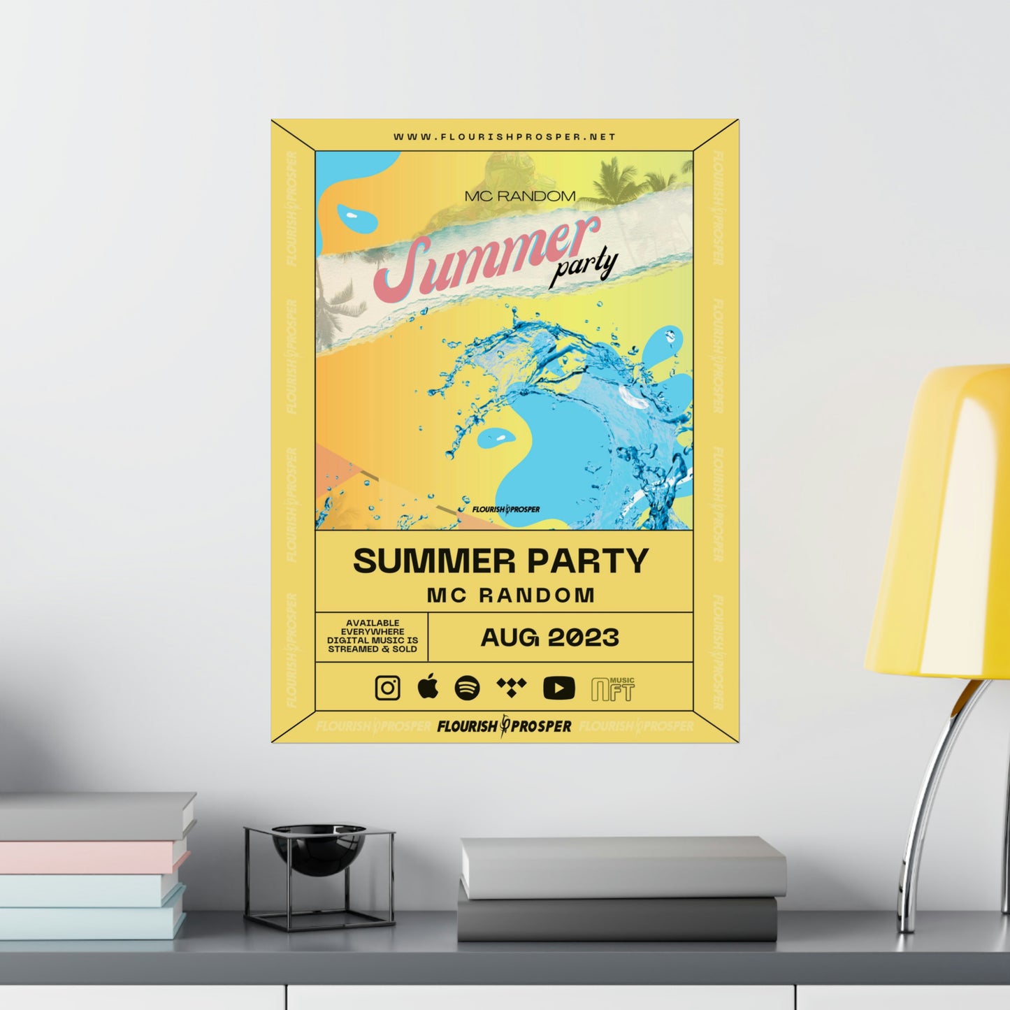 MC Random "Summer Party" Matte Vertical Posters