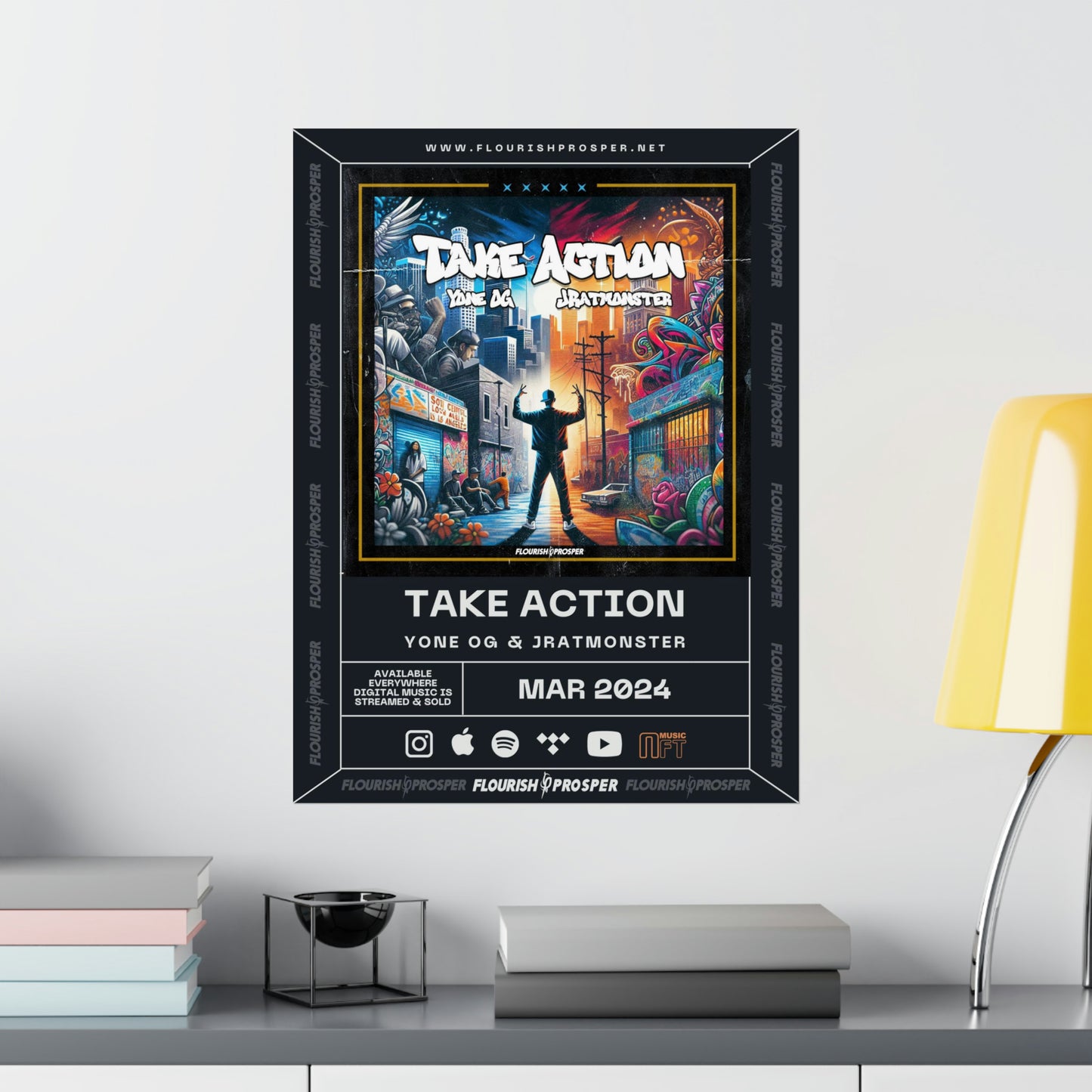Yone OG & JratMonster "Take Action" Matte Vertical Posters