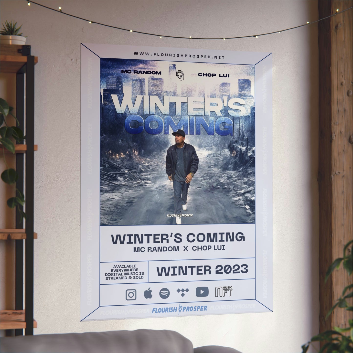 MC Random & Chop Lui "Winter's Coming" Matte Vertical Posters