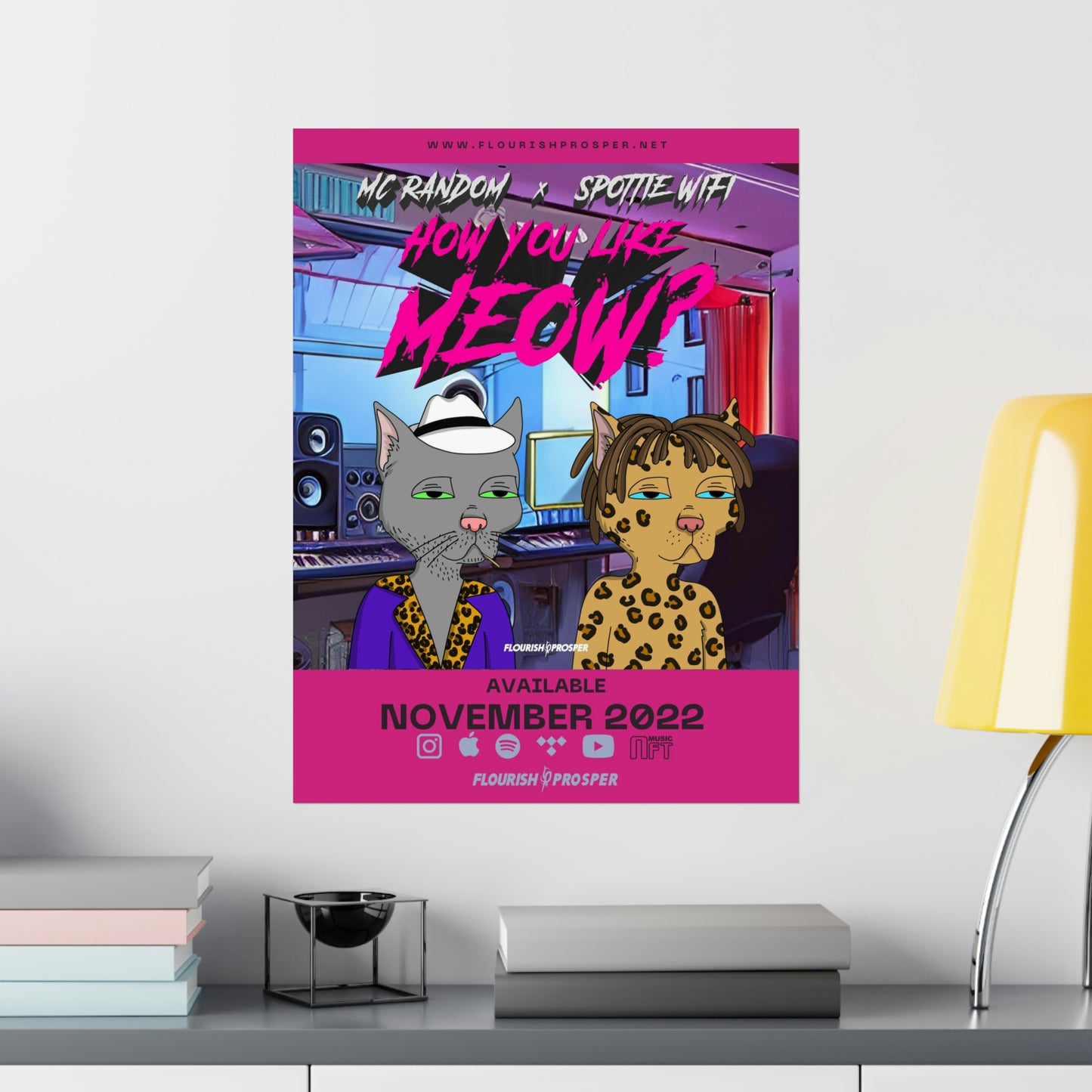 MC Random, Gutter Cat Gang, and Spottie WiFi "How You Like Meow? (Remix)" Matte Vertical Posters