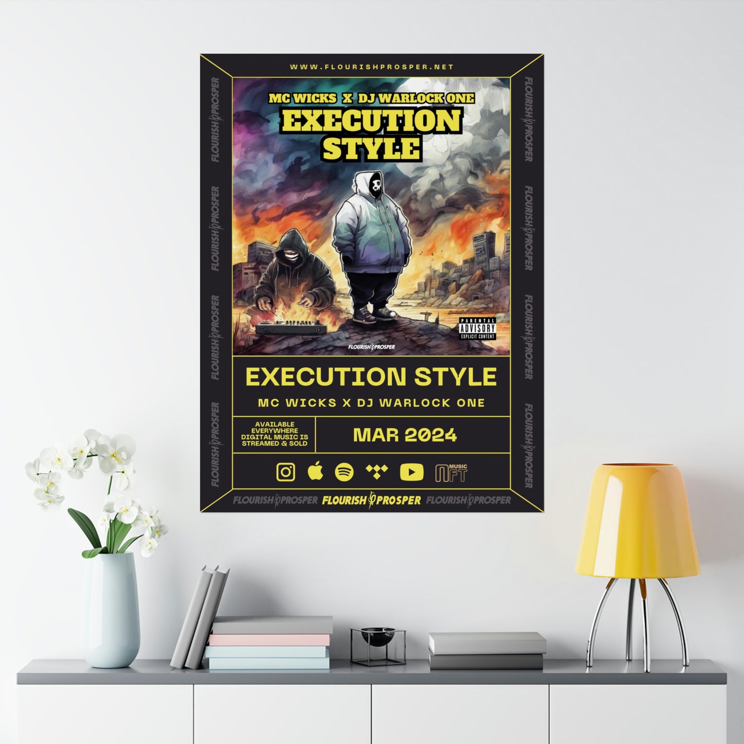 MC Wicks & DJ Warlock One "Execution Style" Matte Vertical Posters