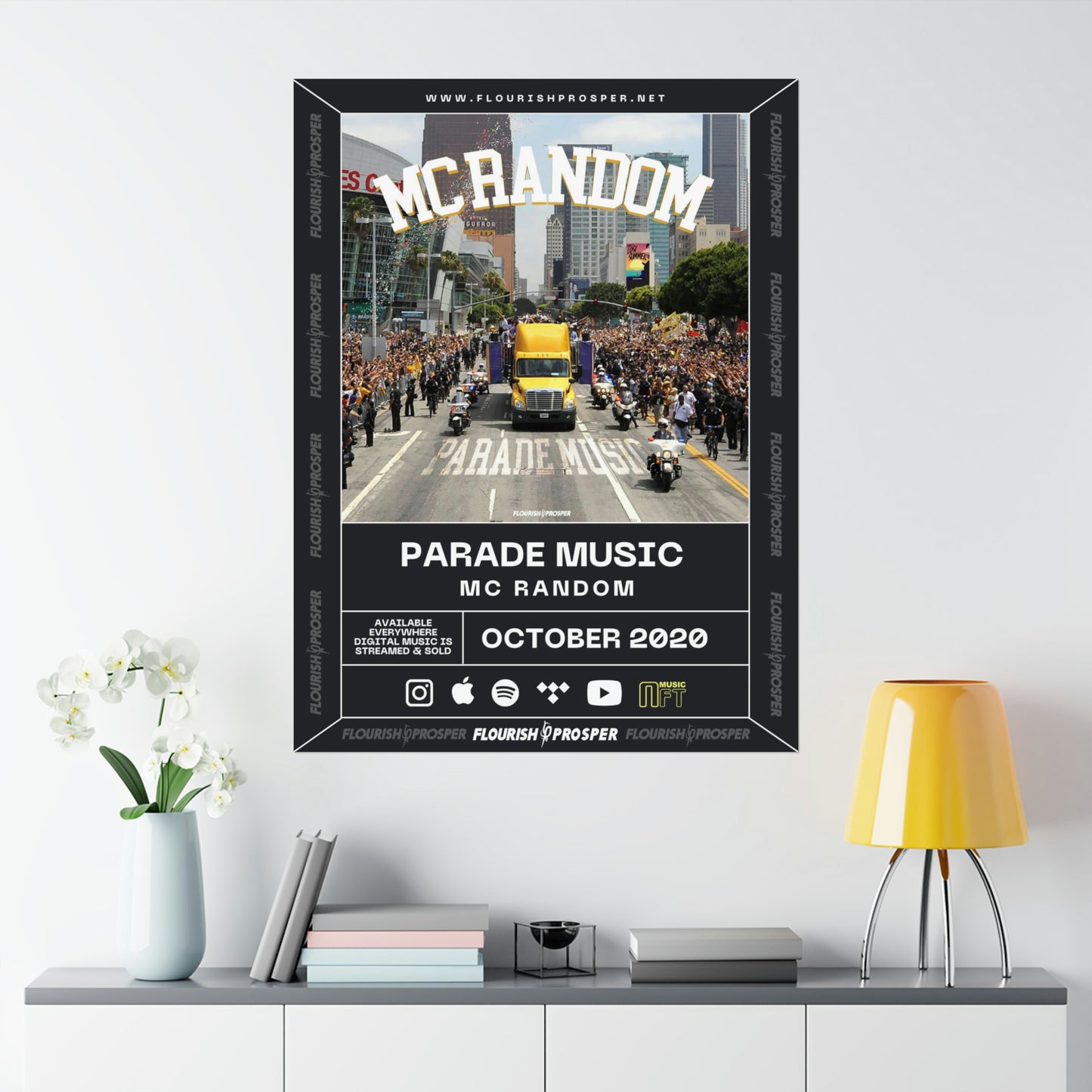 MC Random "Parade Music" Matte Vertical Posters