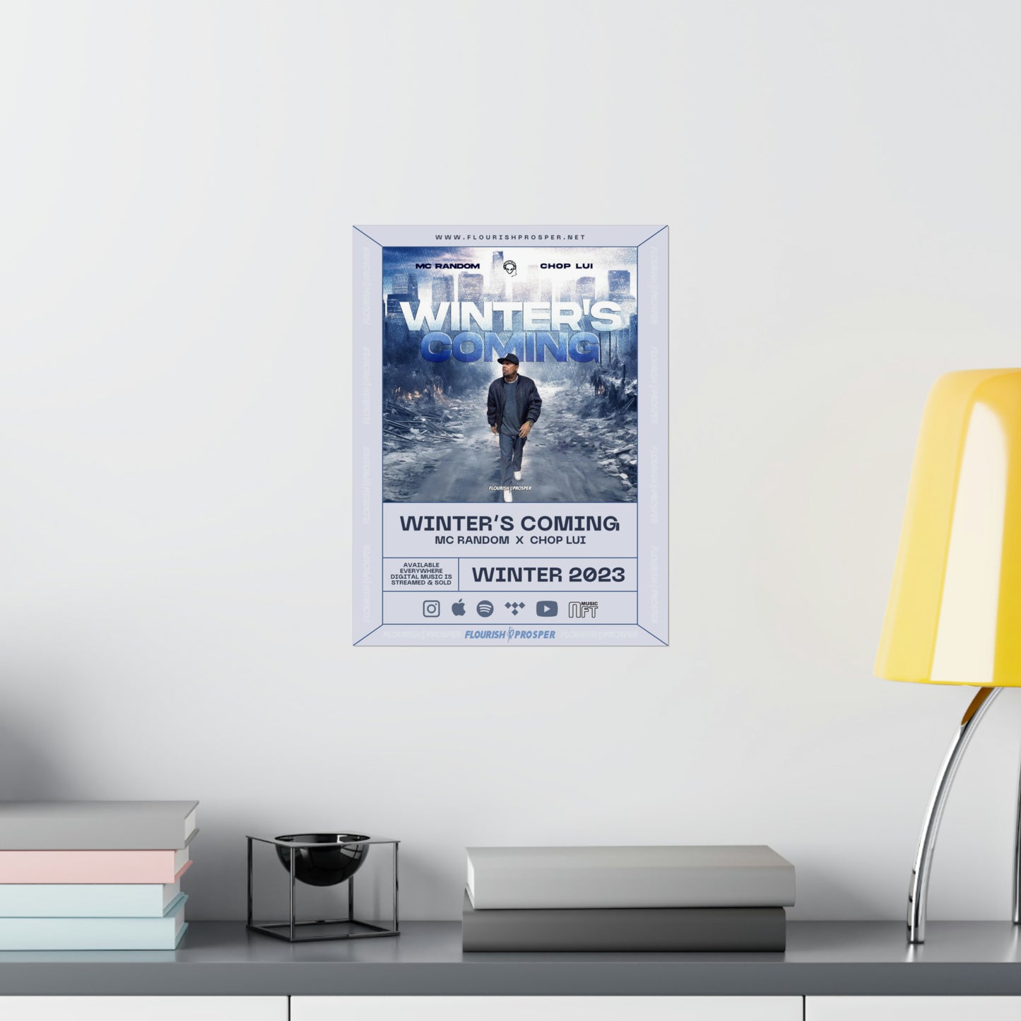 MC Random & Chop Lui "Winter's Coming" Matte Vertical Posters