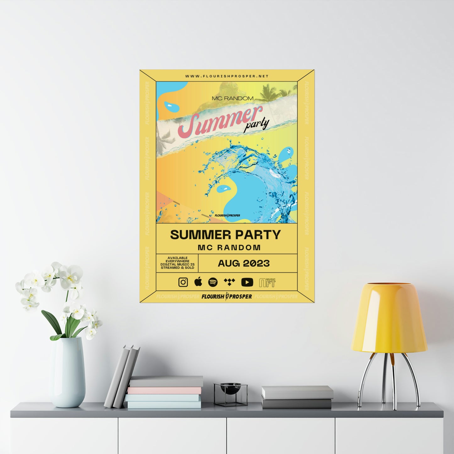MC Random "Summer Party" Matte Vertical Posters