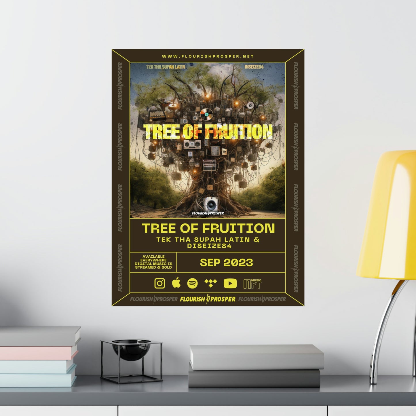Tek Tha Supah Latin & Diseize84 "Tree of Fruition" Matte Vertical Posters