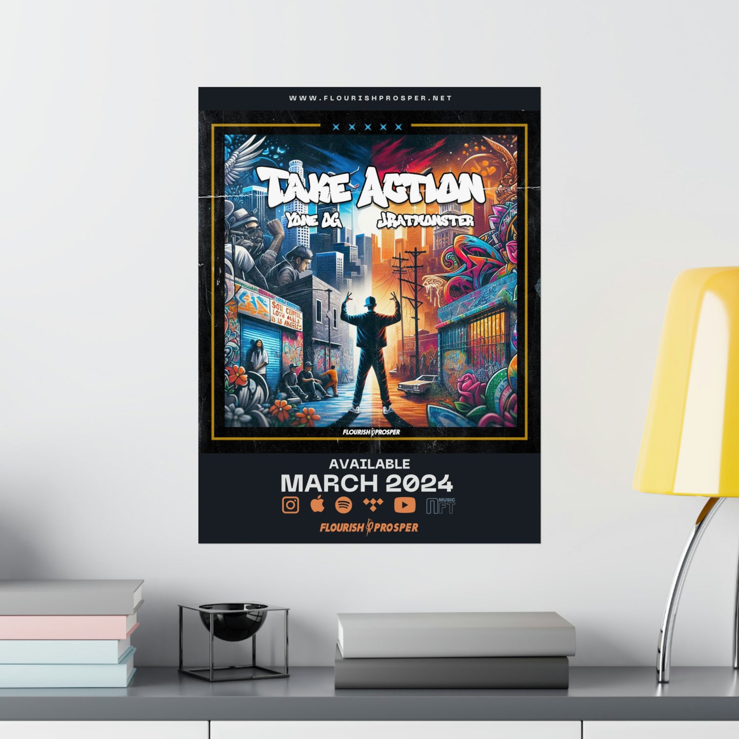 Yone OG & JratMonster "Take Action" Matte Vertical Posters