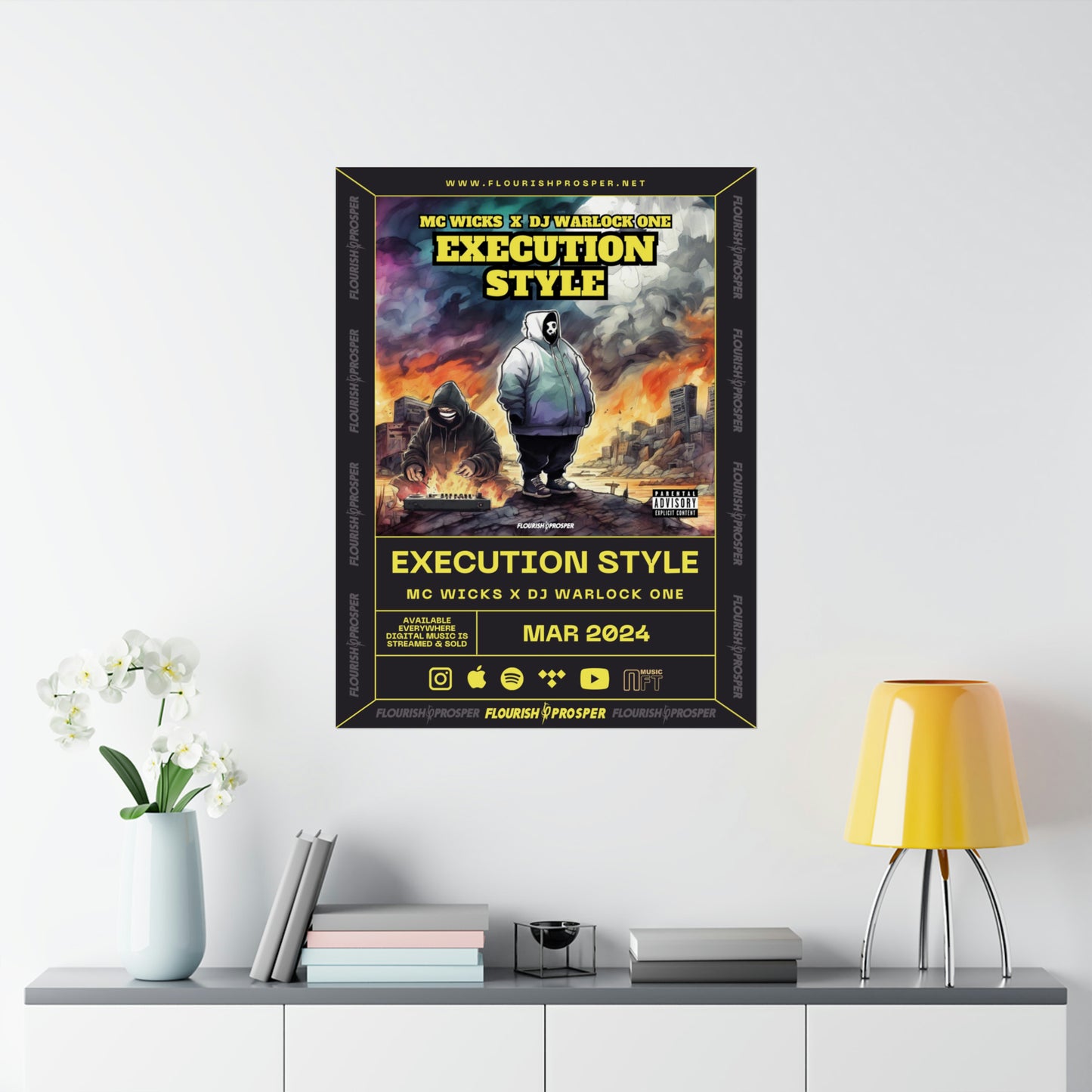 MC Wicks & DJ Warlock One "Execution Style" Matte Vertical Posters