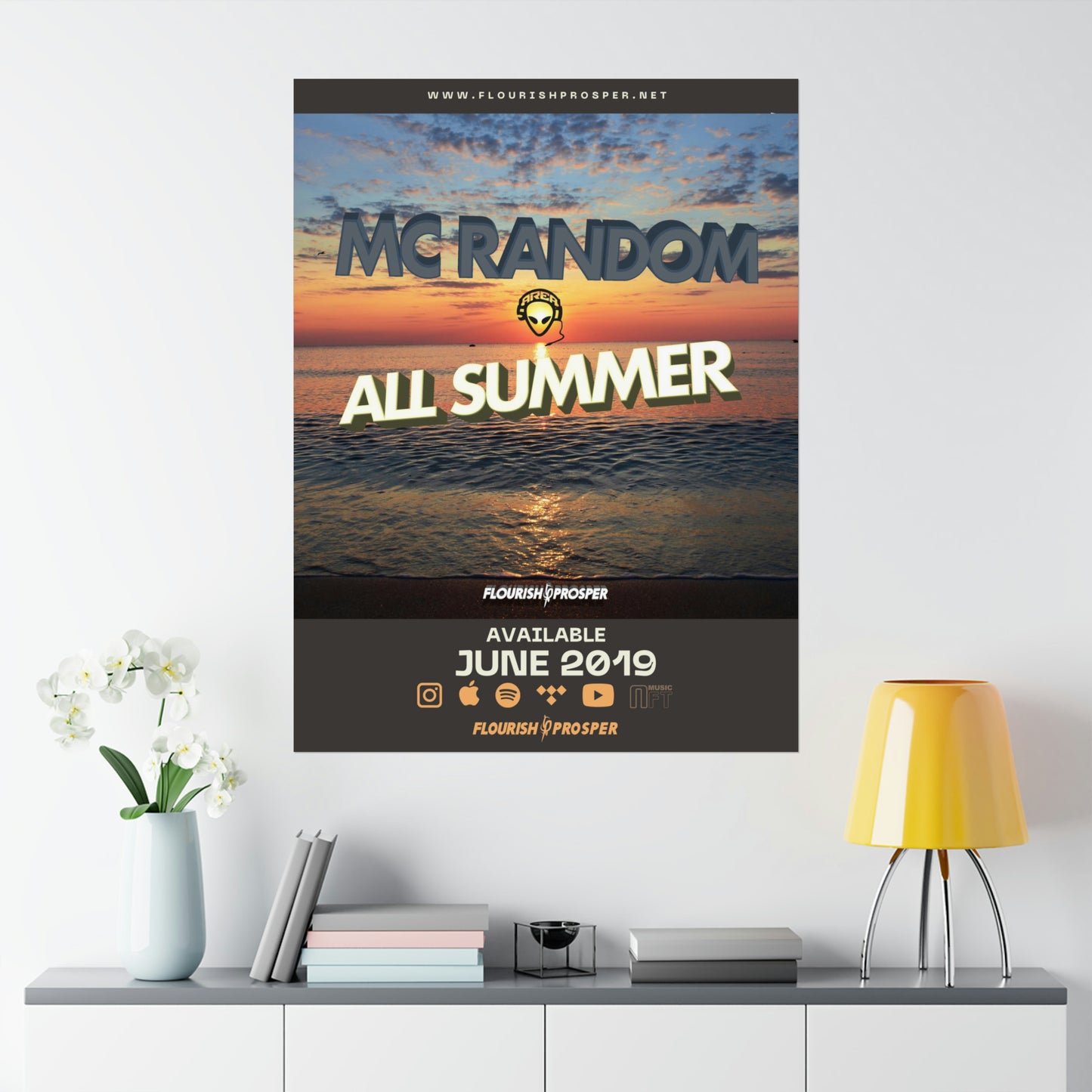 MC Random "All Summer" Matte Vertical Posters