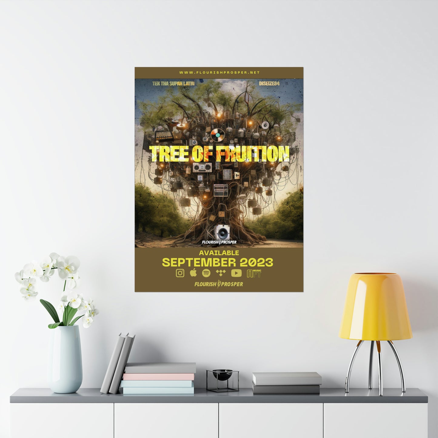 Tek Tha Supah LAtin & Diseize84 "Tree of Fruition" Matte Vertical Posters