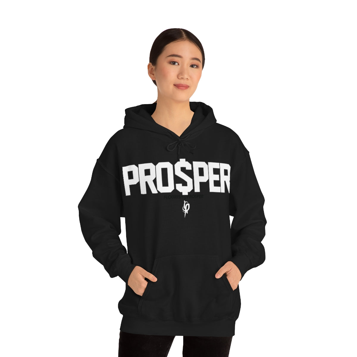 Promo PRO$PER Black Hoodie by Flourish$Prosper (White Lettering)