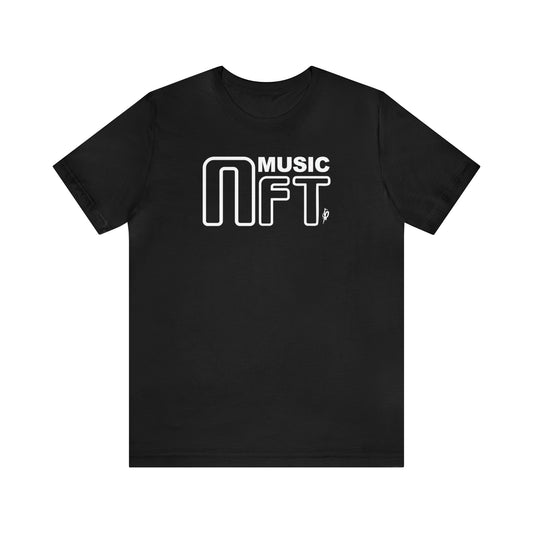 Music NFT Logo Black T-Shirt (Retro Compact Disc Logo)